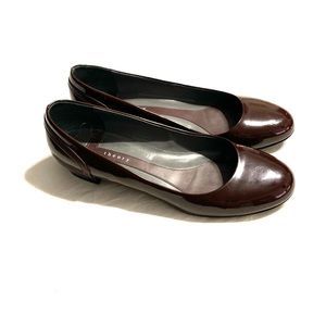 Theory Burgundy Patent Leather Flats